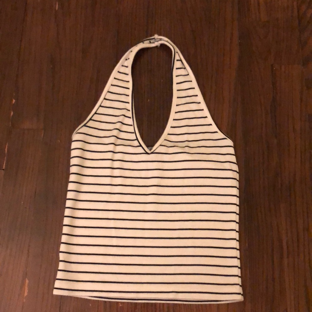 Black and white striped brandy Melville halter